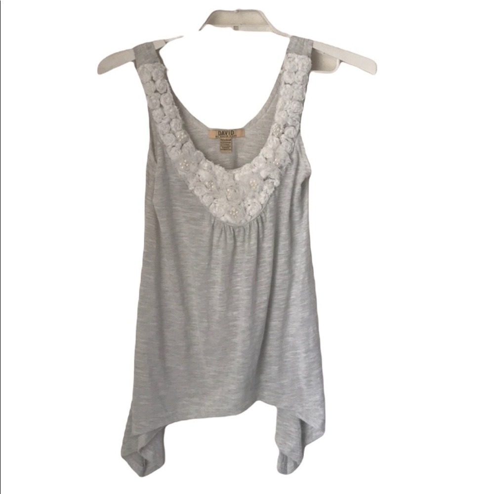 David by David Kahn tank with pearls shark bite